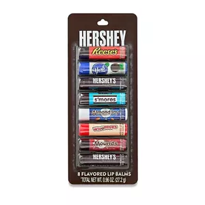 Hershey Flavored Lip Balms-8 Pack, York,Hersheys,S’mores,whoopers,Mounds - Picture 1 of 5