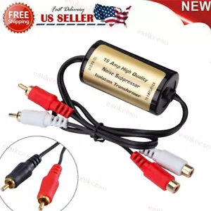 RCA Audio Noise Filter Suppressor Ground Loop Isolator for Car AMP Home Stereo - Picture 1 of 8