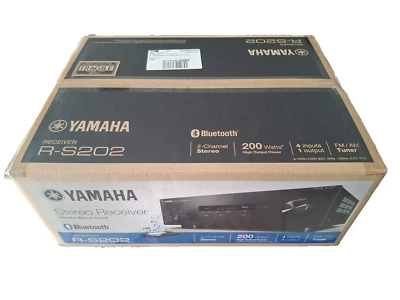 BRAND NEW With 2 YEARS WARRANTY Yamaha R-S202 BL Stereo Receiver - Image 1 of 3