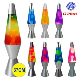 Lava Lamp 37cm Night Light Decor Various Colours Party Silver Base Large AUS - Picture 1 of 11