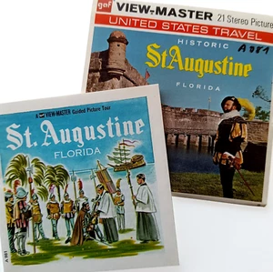 3x VIEW-MASTER 3D REEL ⭐ HISTORIC St. AUGUSTINE ⭐ FLORIDA, USA Bildscheiben A981 - Bild 1 von 5