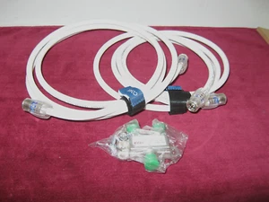 RG6 COAX Cables (2) 6' Lengths Ready To Use + 2 Way Splitter White - Picture 1 of 2