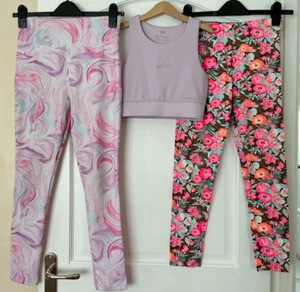 Next and F&F girls leggings and top age 10-11 years - Picture 1 of 4