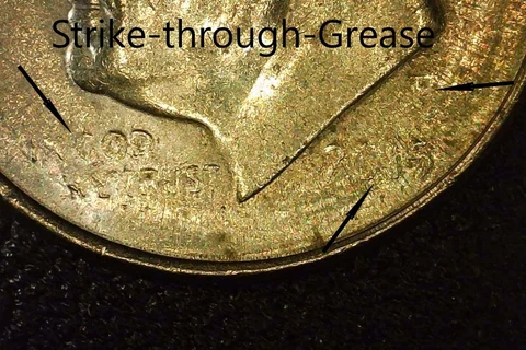 2015-P Roosevelt Dime Strike through Grease Error IGWT, Date, Mint,  D005 Cover