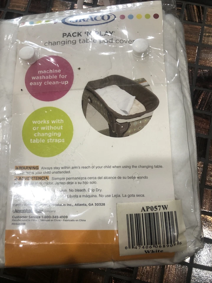 Graco Baby Pack N Play Changing Table Pad Covers 2pk - White