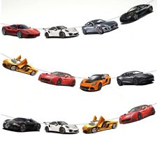 Sports Racing Cars Bunting Birthday Events Party Decorations 12pcs / 2.5m Ribbon