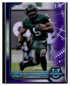 2022 Bowman U Chrome 1st Bowman Kenneth Walker III Purple #82 RC Seahawks! - Picture 1 of 2
