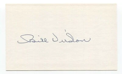 Bill Virdon Signed 3x5 Index Card Baseball Autographed Signature Pirates - Image 1 of 2