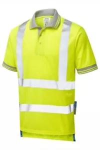 Polo de trabajo PULSAR® amarillo de alta visibilidad manga corta de alta vista #P175 - Imagen 1 de 1