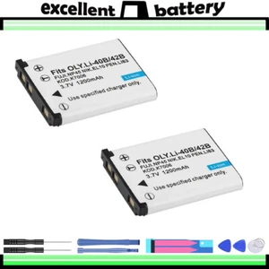 2x Li40b Battery for Olympus Pentax D-Li63 Fuji NP-45 EN-EL10 NP80 CNP80 K7006 - Picture 1 of 5