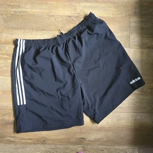 Fs23 Adidas Classic Black Three Stripe Shorts 3xL Tie Waist Mesh Inner sports - Picture 1 of 10