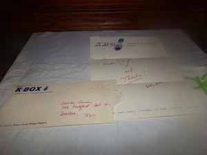 Vintage K BOX Dallas Texas Radio Stastion Letter & Envelope Signed Bobby Dark 73 - Picture 1 of 9