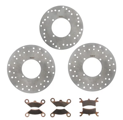 Rotores de freno delanteros y traseros y pastillas de freno para Polaris Magnum 330 2003-2006 4x4 Foto 1 de 4