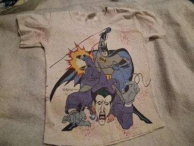 Rare Vintage 90s Batman & Joker Kids All Over Print Graphic T Shirt DC Comics 6 - Image 1 of 4