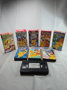 Pokémon Vintage 90's VHS Tape Lot/9 Viz Video TV Episodes I Choose You Pikachu - Picture 1 of 6