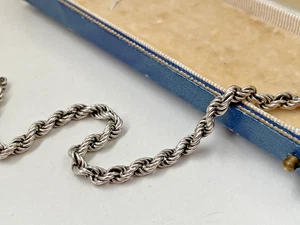 VINTAGE 925 SOLID STERLING SILVER MODERNIST FANCY LINK ROPE BRACELET 10" 25CM - Picture 1 of 11