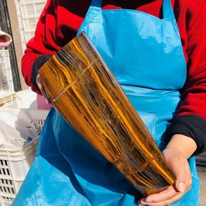 16.54LB Large Natural Tiger's Eye Stone Quartz Crystal Mineral Specimen Healing - Picture 1 of 15