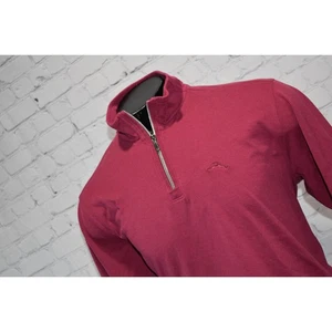 Tommy Bahama Sweater Mens Size Large Pullover 1/4 Zip Relax Hawaiian Pink - Picture 1 of 6