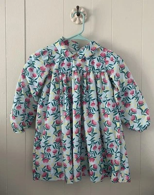 NWT Cecil and Lou Blue Floral Long Sleeve Peter Pan collar dress Girls size 7 - Image 1 of 4