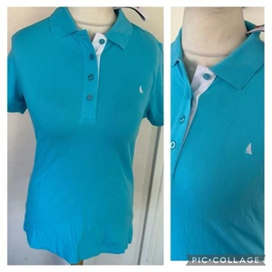 Musto NEW Performance Ladies Turquoise Cotton Polo Top Size 10 Bnwts Rrp £55 - Picture 1 of 3