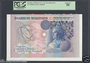 Bradbury, Wilkinson & Co. ltd 1985 IBNS, London BW-191 Pink Proof AUNC - Picture 1 of 2