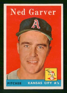 Ned Garver 1958 Topps 1958 no 292 como nuevo + 41207 - Imagen 1 de 2