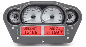 Dakota Digital Universal Competition Analog Gauges Kit Silver Red VHX-1100-S-R - Bild 1 von 5