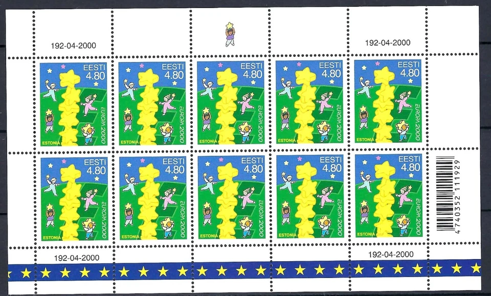 EUROPA C.E.P.T 2000 ESTONIA  HOJA 1  MNH ** - Imagen 1 de 1
