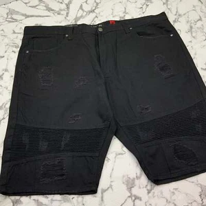 Men's Makobi Jet Black BIG & TALL Denim Shorts NWT - Picture 1 of 3