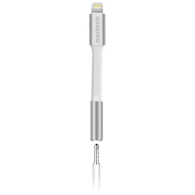 Naztech MFi to 3.5mm Adapter MFi Certified for use with iPhone, Flat Cable - Image 1 of 4