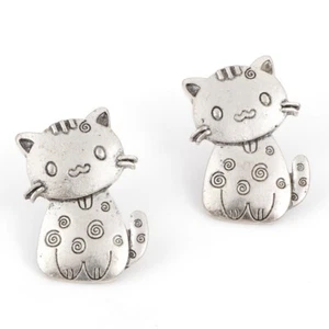Botones Plateados Gato | Botón Vástago de Metal | Botones Grandes 38cm (07) - Imagen 1 de 7