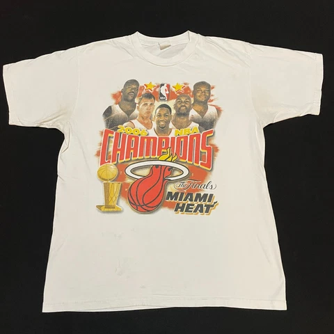 Vintage Y2K Miami Heat 2006 NBA Championship Shirt Wade Shaq Mens Size Large Cover