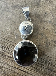 Smokey quartz stone 925 Sterling Silver pendant Beautiful Locket Jewelry - Picture 1 of 3
