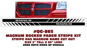QG-865 DODGE MAGNUM - LOWER ROCKER FADER STRIPE - MAGNUM NAME - LICENSED - Bild 1 von 1