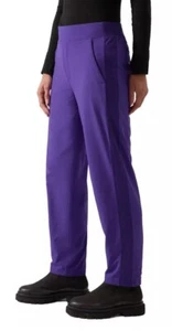 Pantalone donna Athleta taglia 14 Brooklyn foderato viola $109 nuovo con etichetta - Foto 1 di 11