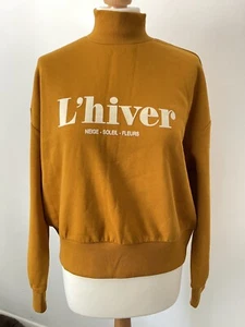 New Cropped Mock Neck Sweatshirt M medium H&M H+M Crop Turtleneck Jumper 12 - Picture 1 of 5