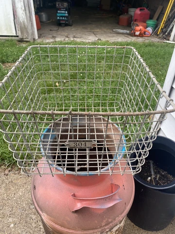 Vintage Kaspar wire works metal basket Cover