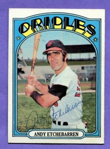1972 Topps #26 Andy Etchebarren Autograph Baseball Card w/ COA Orioles EX - Picture 1 of 2