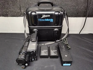 Zenith VM6200 Compact VHS Camcorder w/2 Batteries, Charger & Case *PARTS ONLY* - Picture 1 of 17