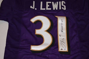 JAMAL LEWIS BALTIMORE RAVENS SB XXXV CHAMPS Autographed Jersey PSA - Picture 1 of 5