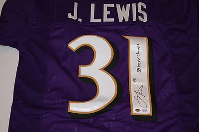 JAMAL LEWIS BALTIMORE RAVENS SB XXXV CHAMPS Autographed Jersey PSA - Image 1 of 4