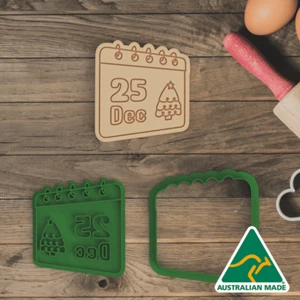 Estampilla cortadora de galletas y emboscadora de calendario 25 dic - Imagen 1 de 5