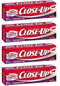 Close-Up Fluoride Toothpaste Freshening, Red Gel 4oz ( Pack of 4 ) - Picture 1 of 2