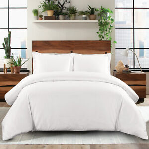 Silky Luxury Soft Duvet Cover Set 100% Cotton 600 Thread Count 3 Available Sizes