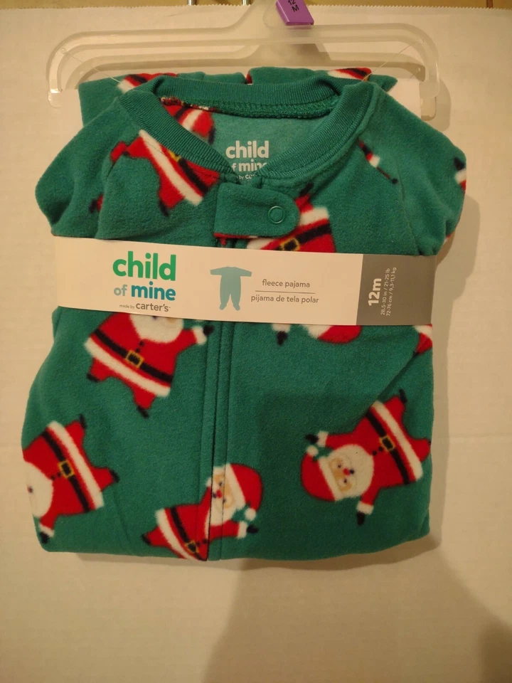 Child of Mine by Carter's Baby Girl Sleeper Santa Size 12 Months A22