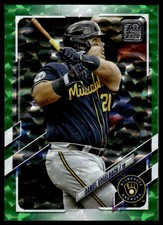 Daniel Vogelbach 2021 Topps Update Green Foil /499 #US148 Milwaukee Brewers