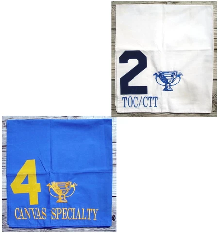 BELLE'S FLAG Saddle Cloths β Lot of 2 β CALIFORNIA CHAMPION WINNING 1996 & 1998 Cover