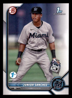 2022 Bowman 1st Edition #BPPF111 Junior Sanchez - Image 1 of 2