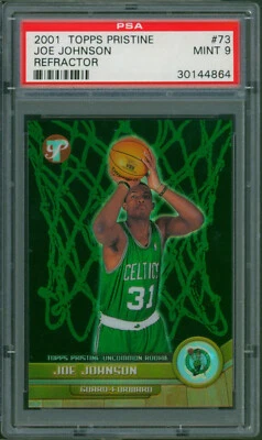 2001-02 Topps Pristine Refractor Joe Johnson #73 RC #/750 SP Raro Como Nuevo PSA 9 Foto 1 de 2