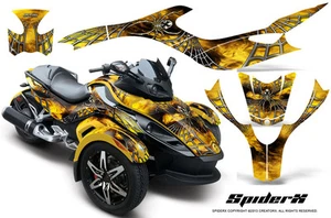 CAN-AM BRP SPYDER RS GS GRAPHICS KIT CREATORX DECALS SPIDERX YELLOW YB - Picture 1 of 1